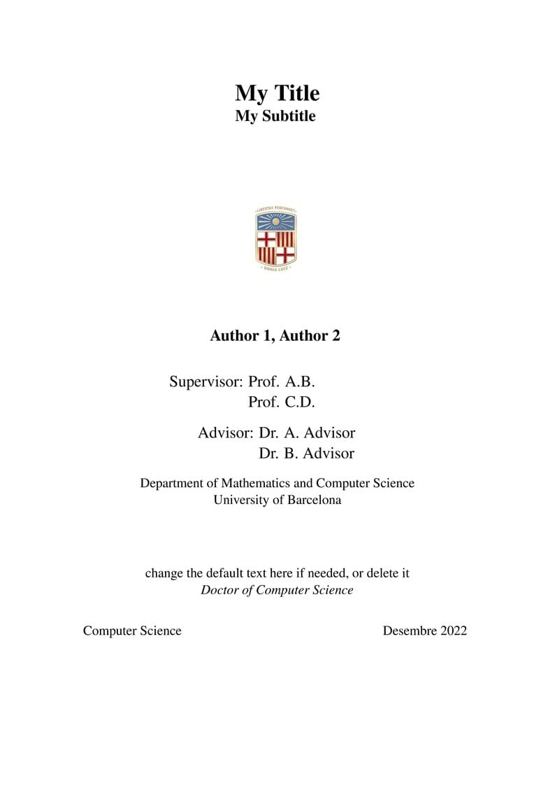 UB Template (No Official)