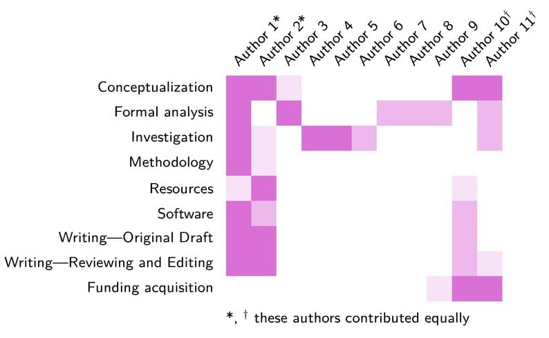 Author Contribution Matrix (heatmap graphic)