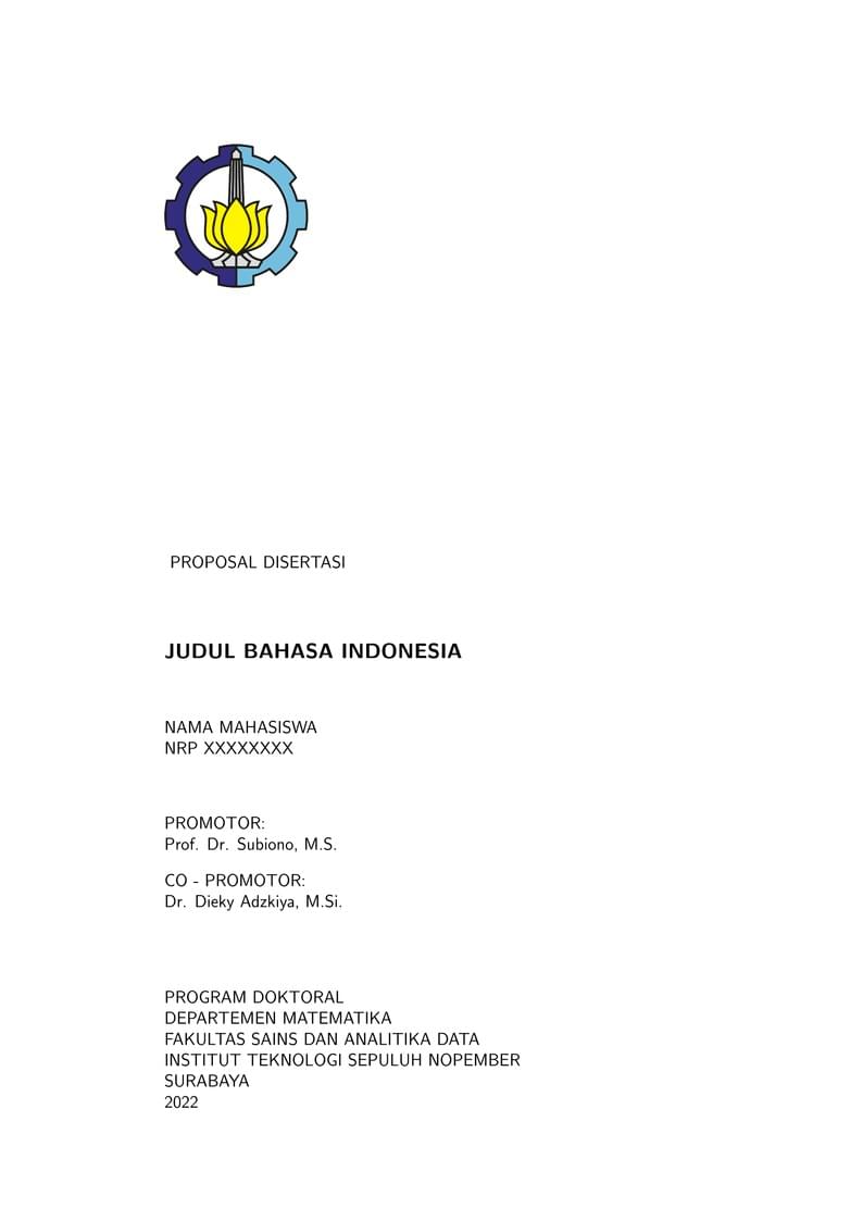 Template Disertasi Matematika ITS Surabaya Indonesia
