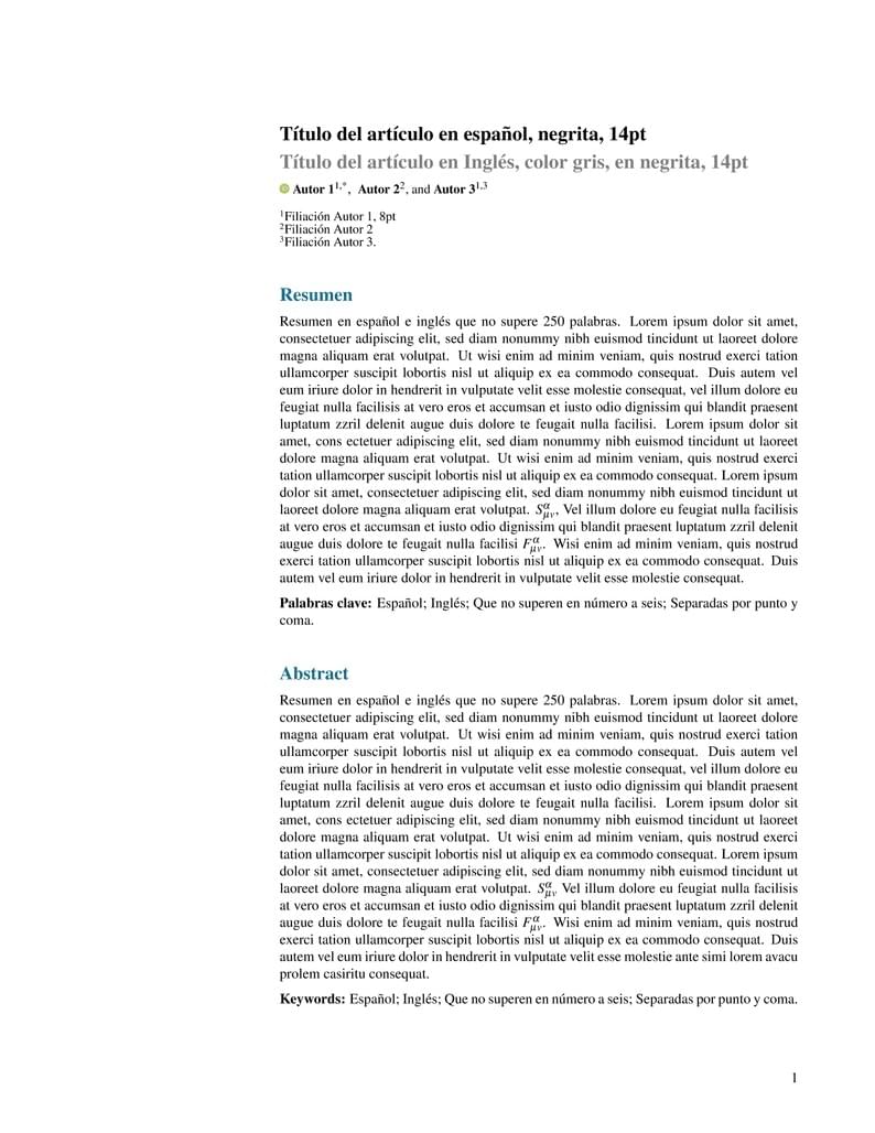 Template Revista de la Academia Colombiana de Ciencias Exactas, Físicas y Naturales (ACCEFYN) APA7