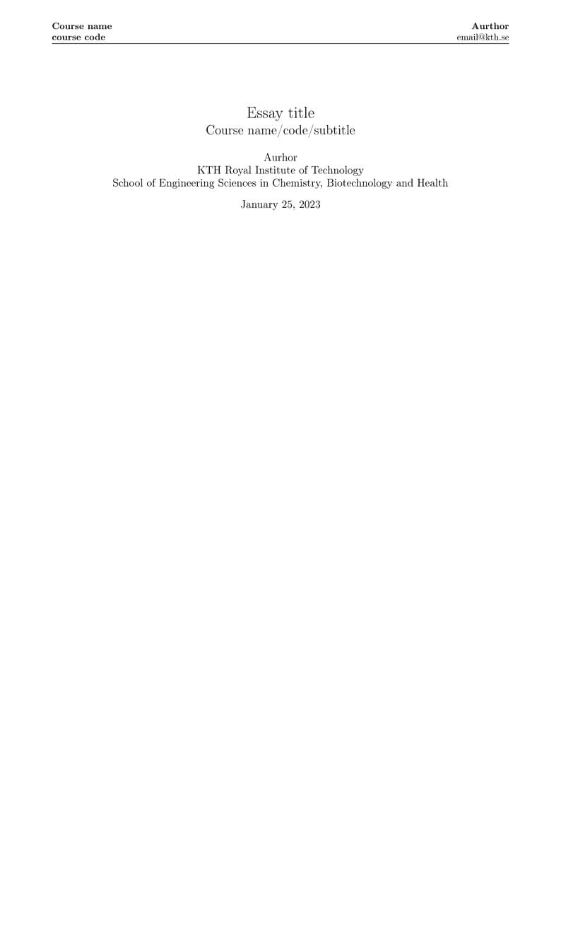 KTH report template