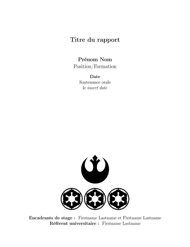 French report template