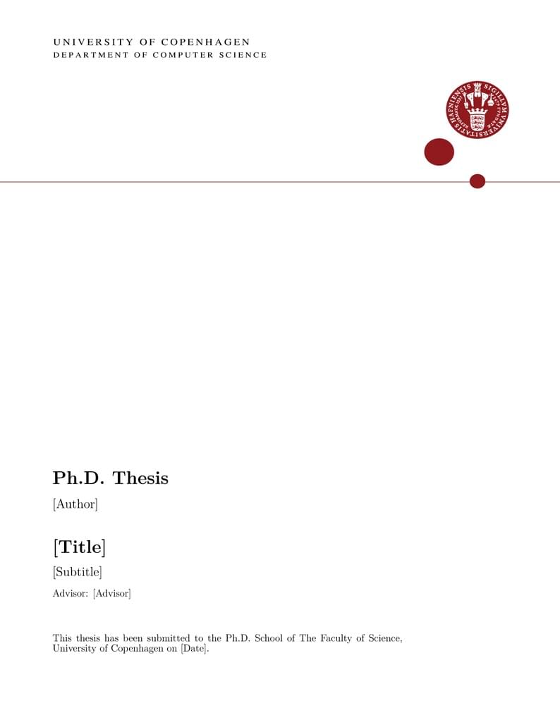 PhD Thesis template at DIKU