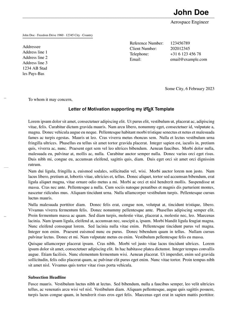 DIN5008A Letter Template