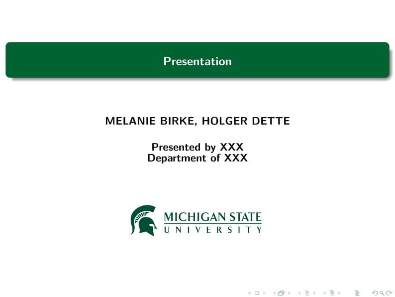 MSU Beamer or Presentation Template