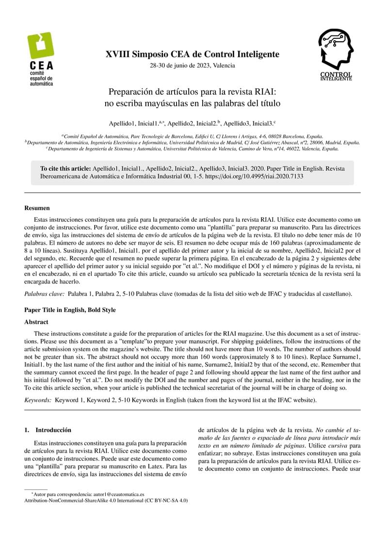 Plantilla para actas Simposios CEA de Control Inteligente (SCI)_version 2023
