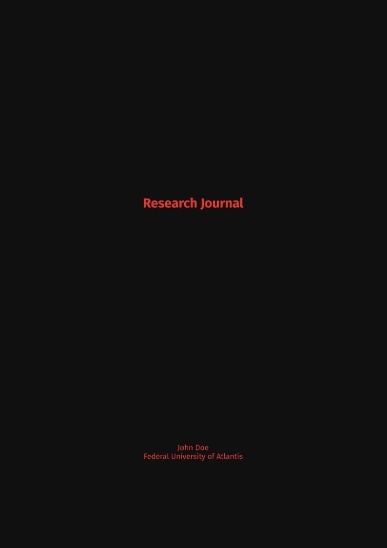 Research Journal Template
