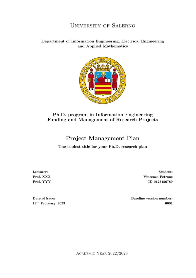 Project Management Plan