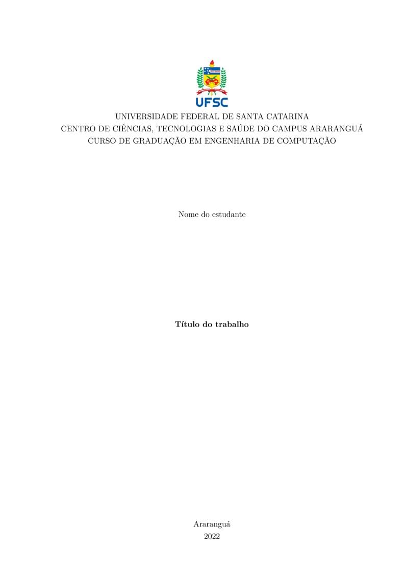Capa, Folha de Rosto, Assinaturas - Template ENC