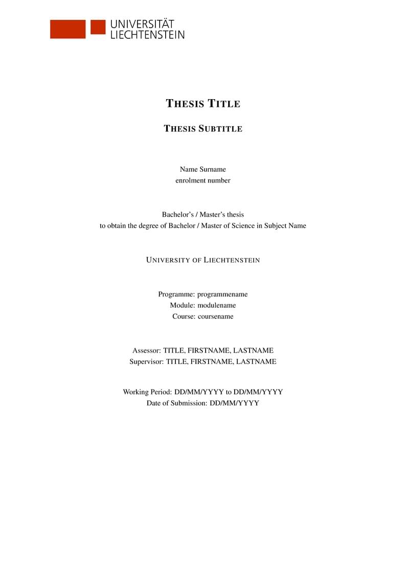 UniLi - Thesis Template