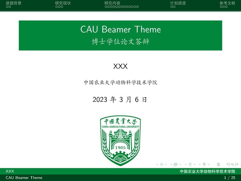 CAU Beamer Theme