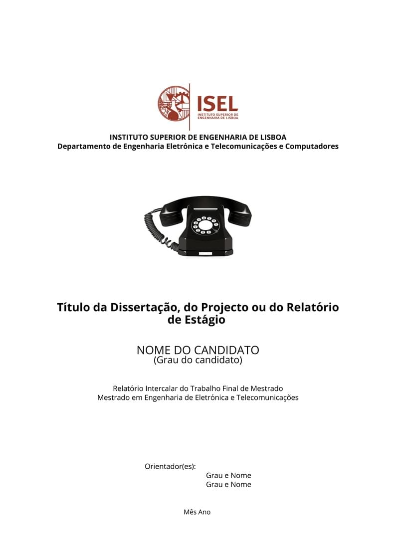 thesis/progress report MEET-ISEL