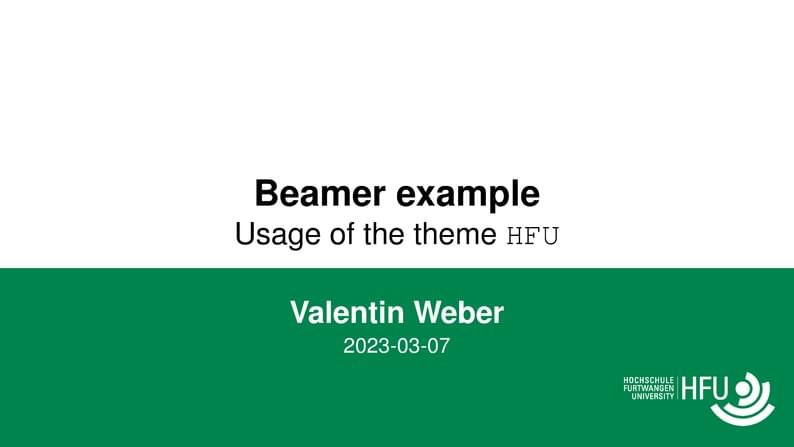 HFU Beamer Theme