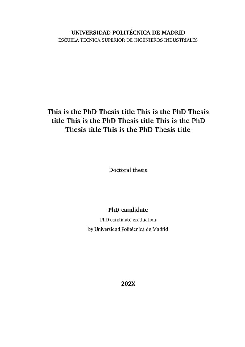 PhD Thesis UPM template