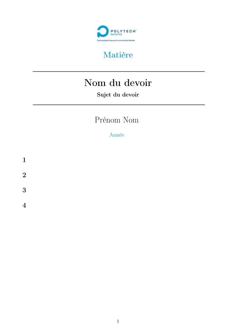 Short report for Polytech Nantes