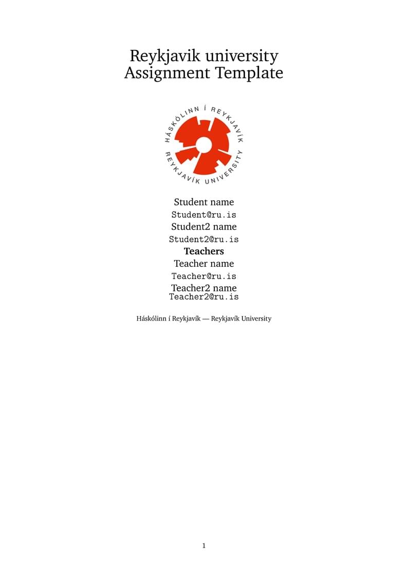 HR Assignment Template