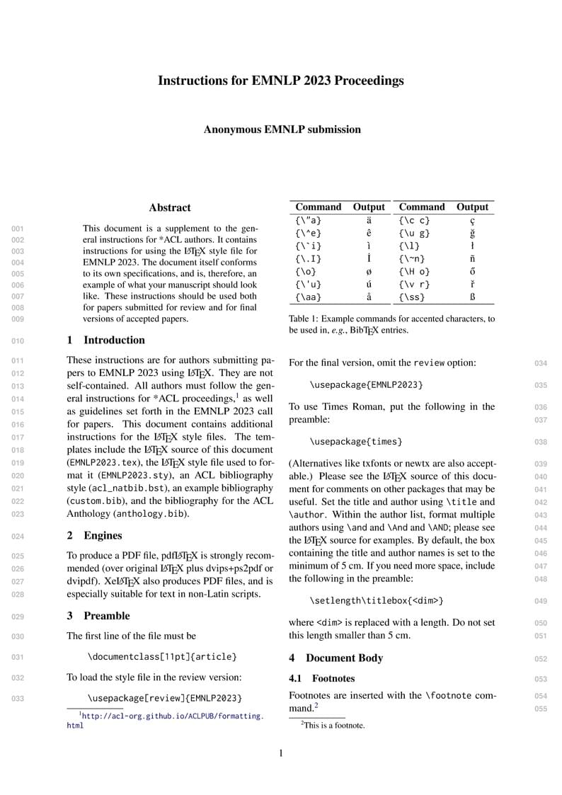 Instructions for EMNLP 2023 Proceedings