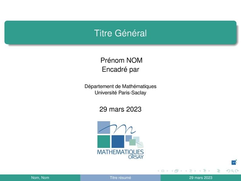 Template - Institut de Mathématiques d'Orsay