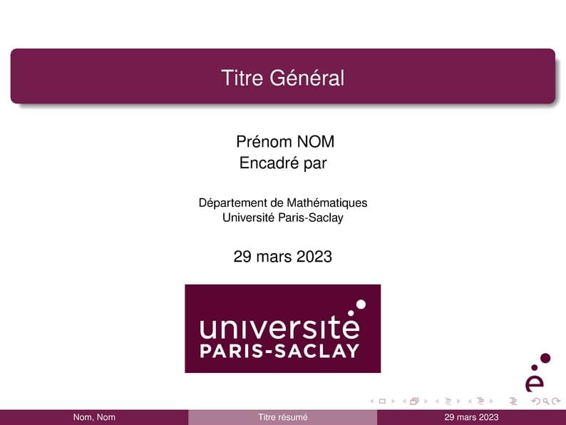 Template - Université Paris-Saclay