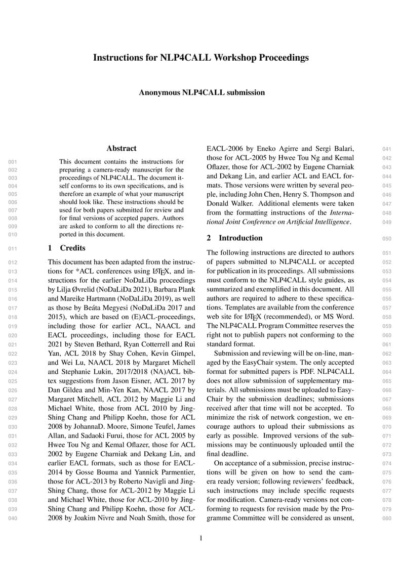 NLP4CALL workshop template