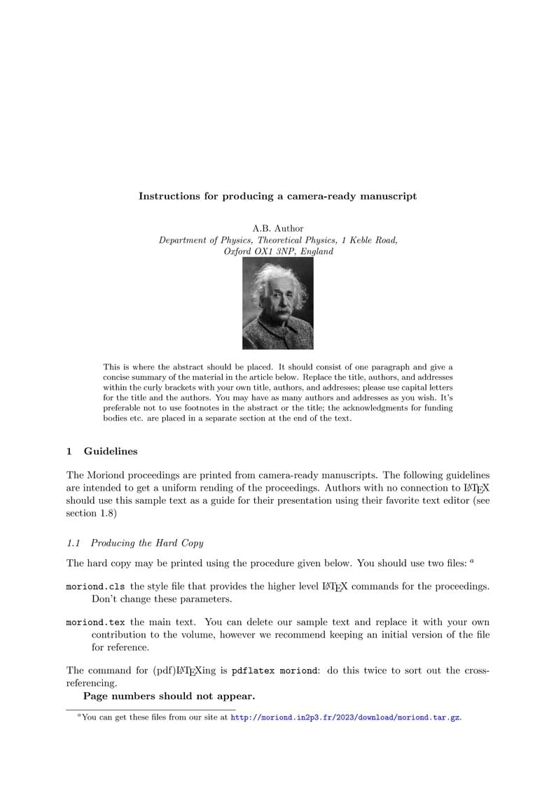 Rencontres de Moriond – Gravitation Proceedings