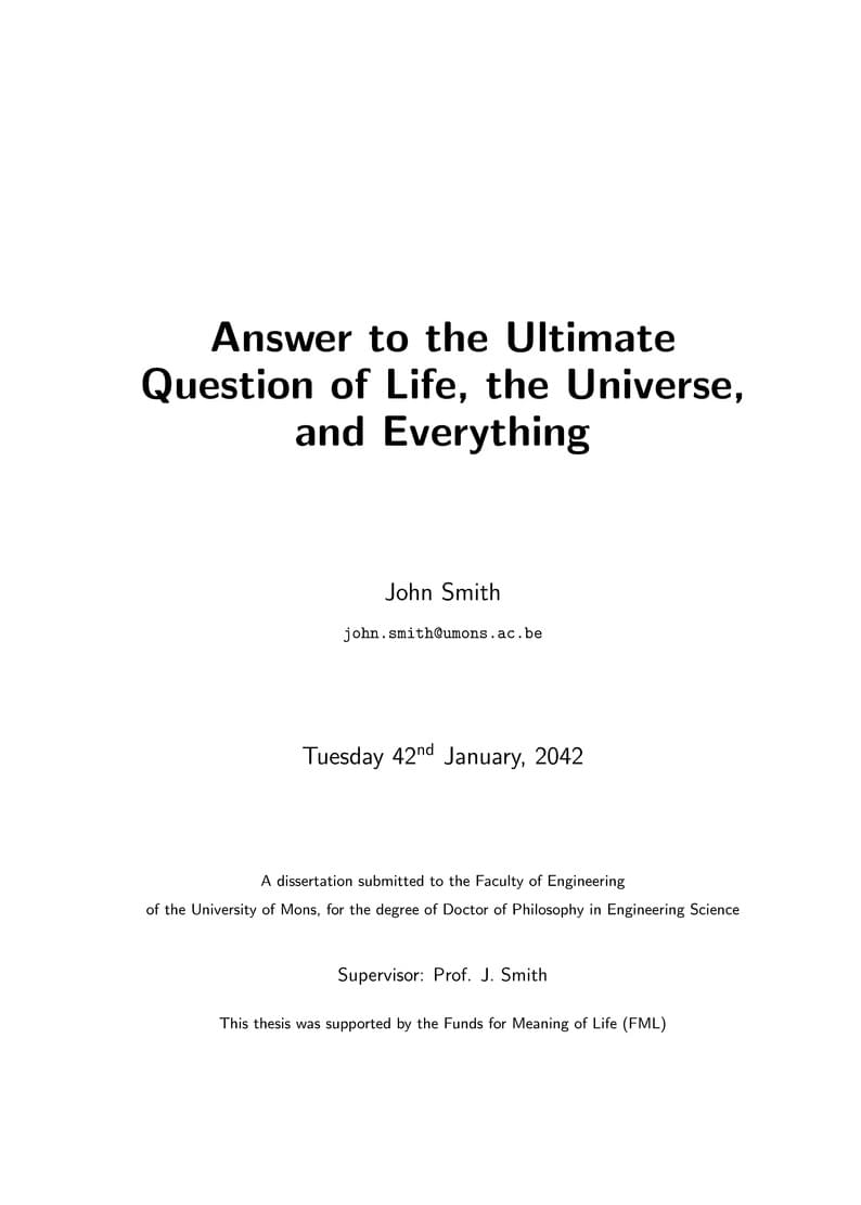 PhD Thesis template