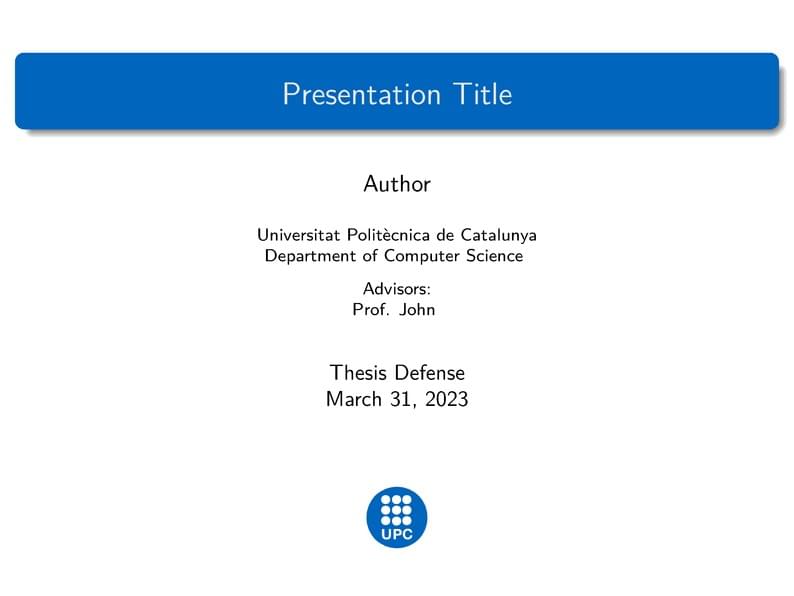 UPC Beamer Template