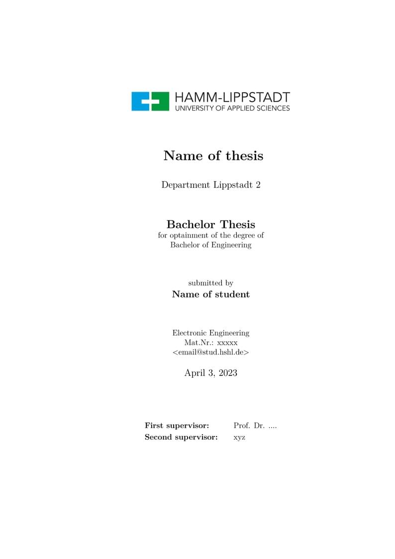 bachelorthesis HSHL