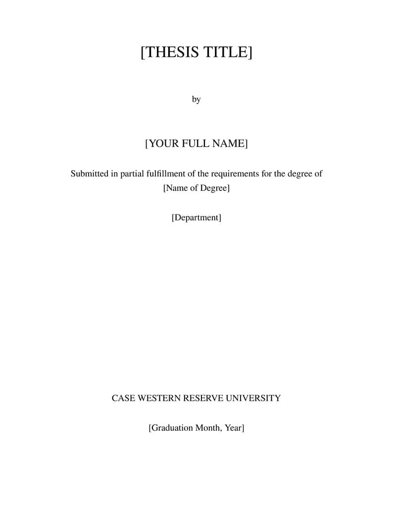 CWRU Dissertation Template