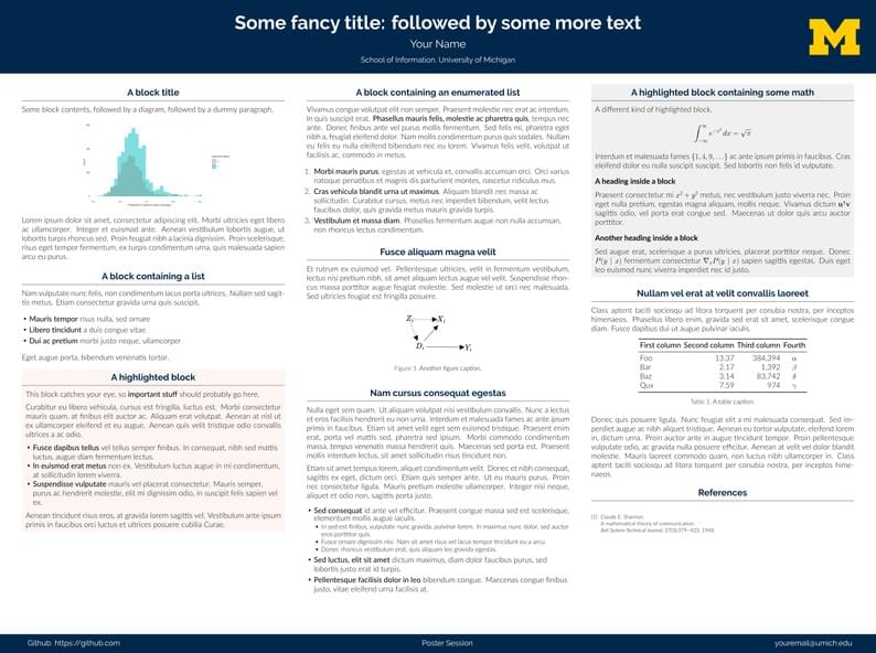 University of Michigan (UMich) poster template