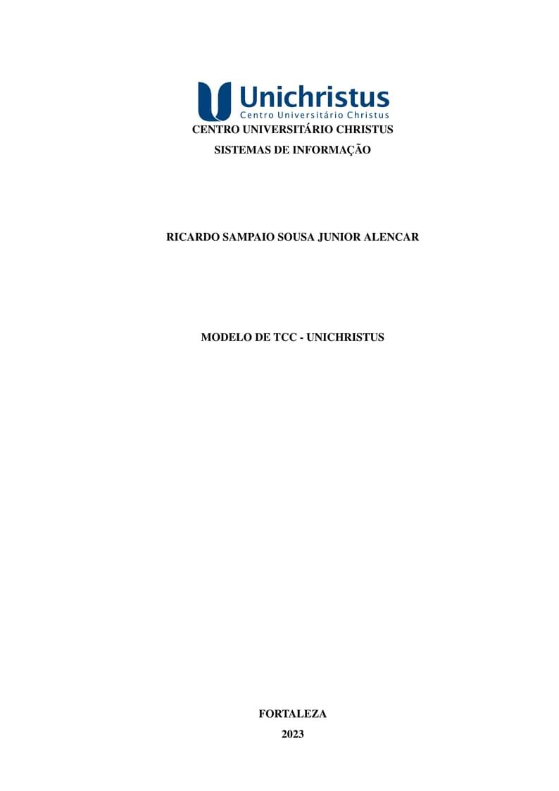 Modelo Monografia - Unichristus