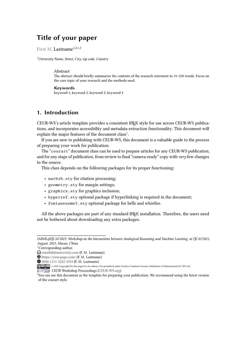 IARML@IJCAI2023 Submission template