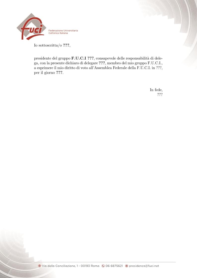 FUCI AF Mandate