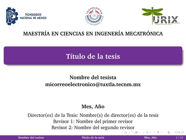 Template LaTeX Presentaciones Turix