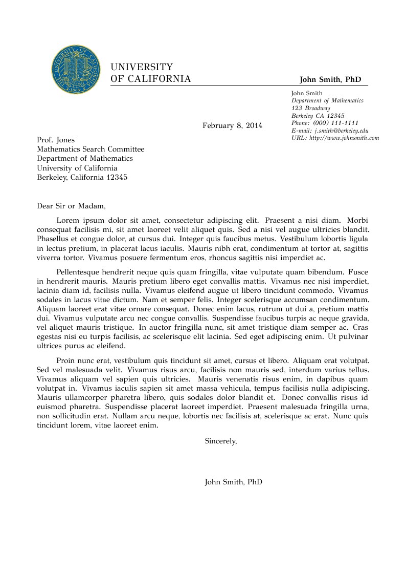 Professional Formal Letter