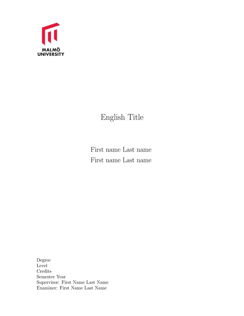 MAU - TS - Thesis Template