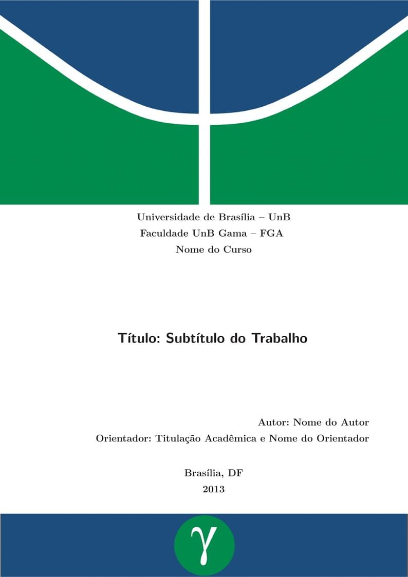 Template TCC LaTeX - UnB FGA
