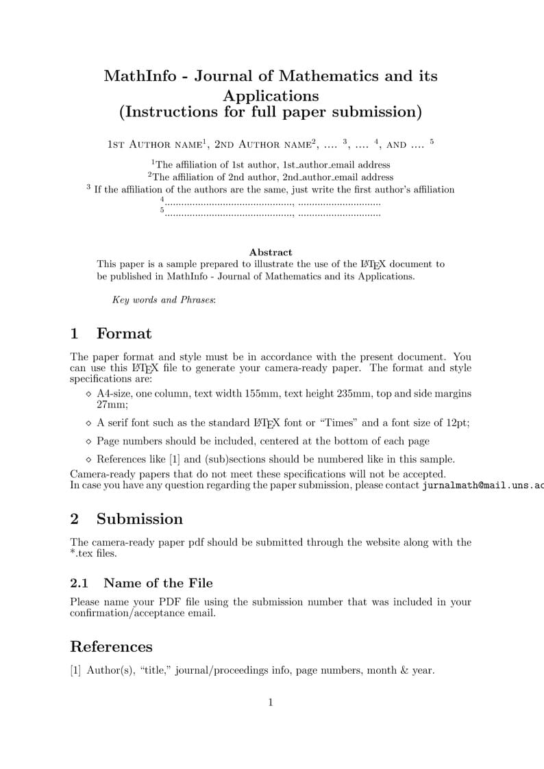 MathInfo Journal Template