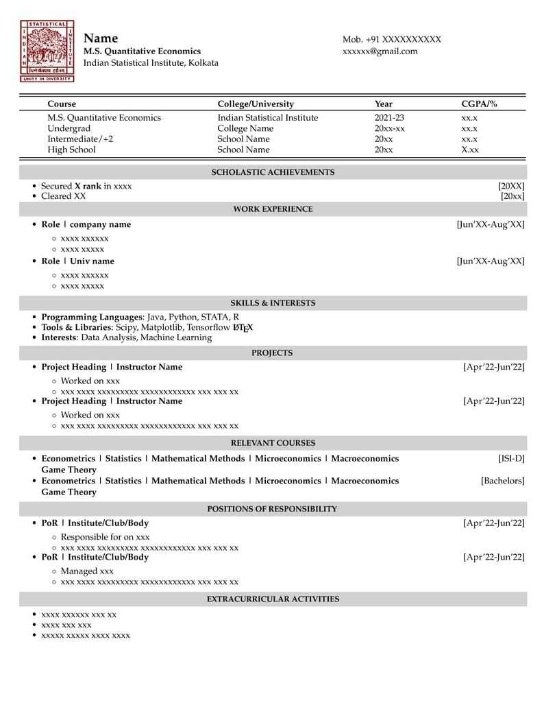 ISI_Kolkata_resume_template