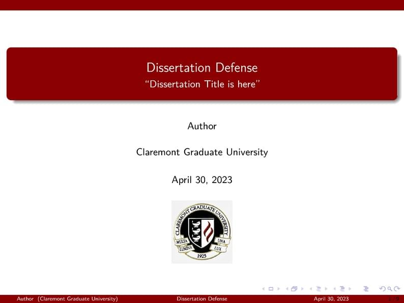 Beamer for CGU