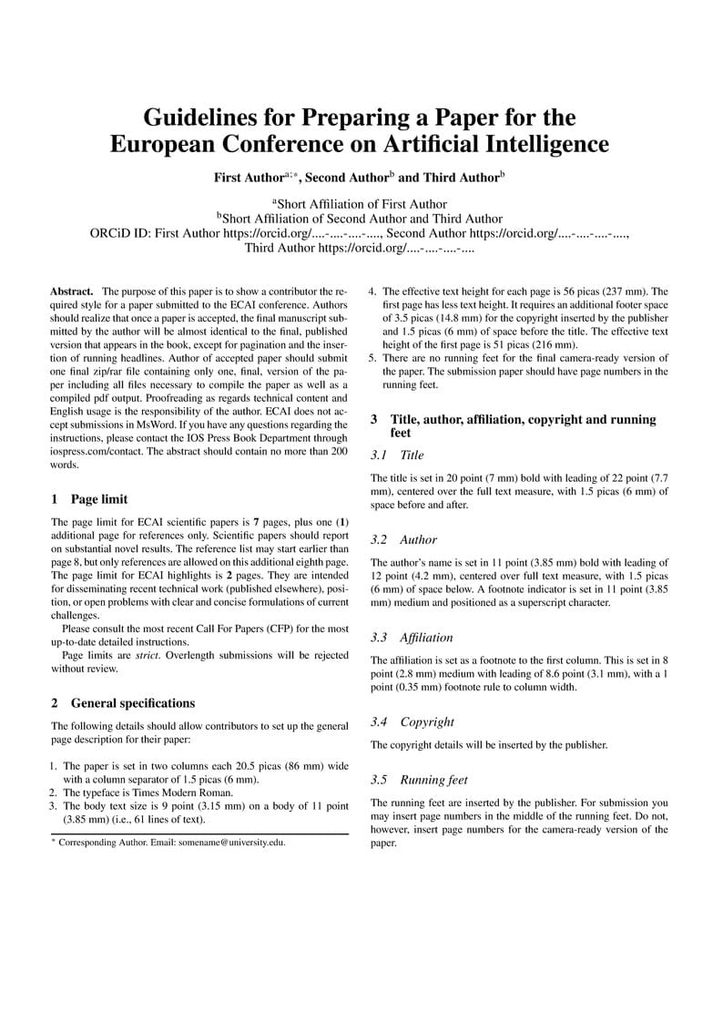 ECAI 2023 template