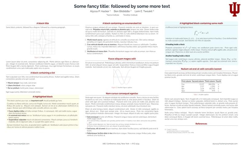 Indiana University (IU) Poster Template