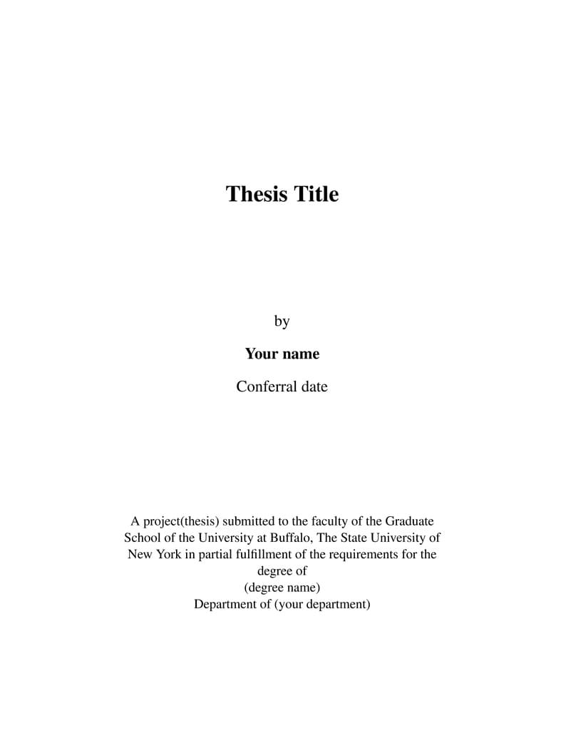 University at Buffalo, SUNY. Thesis/project template