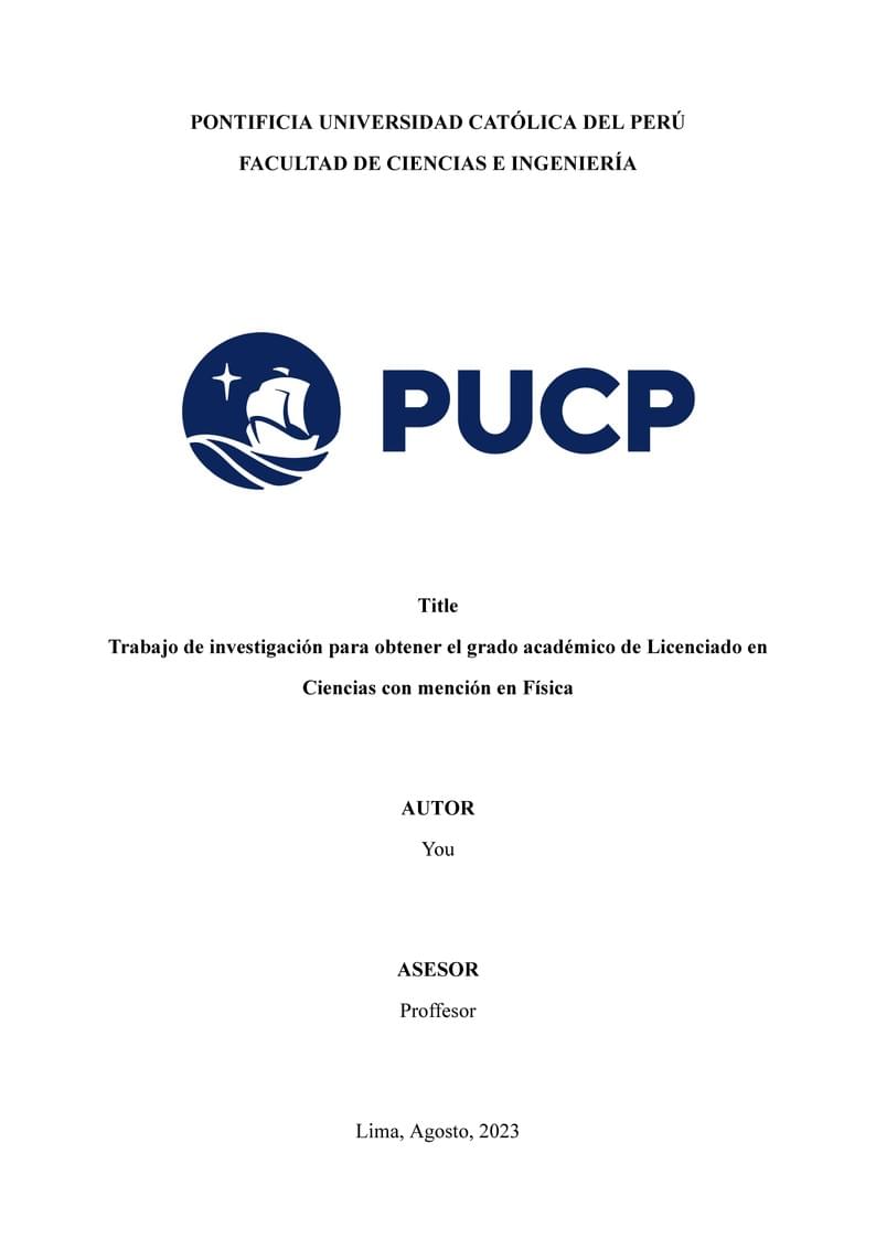 Plantilla Tesis PUCP