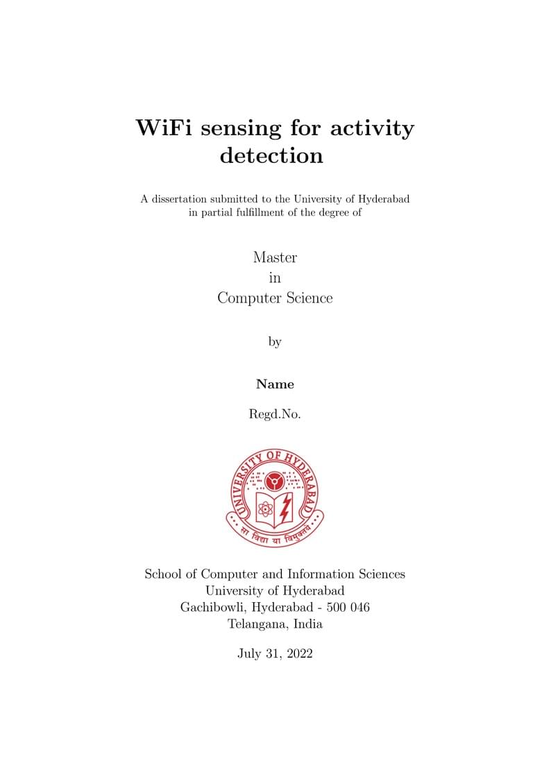 Master Thesis University of Hyderabad