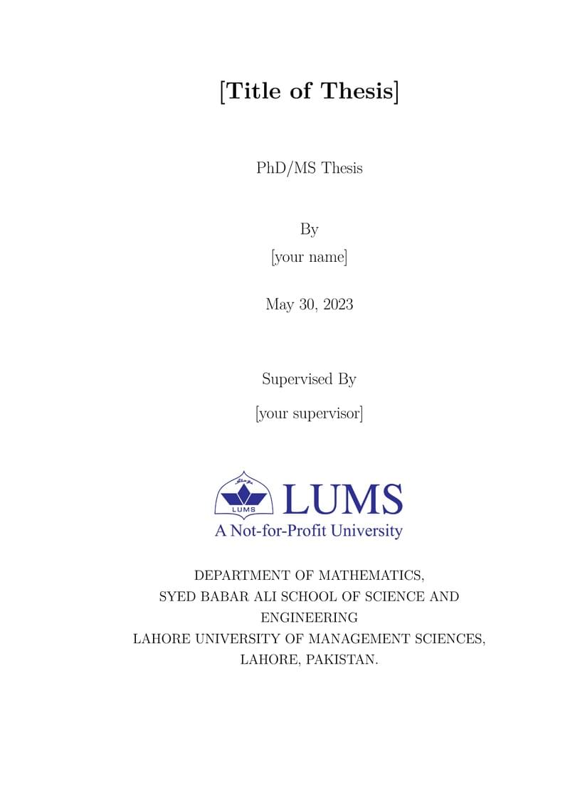 PhD-MS Thesis Template