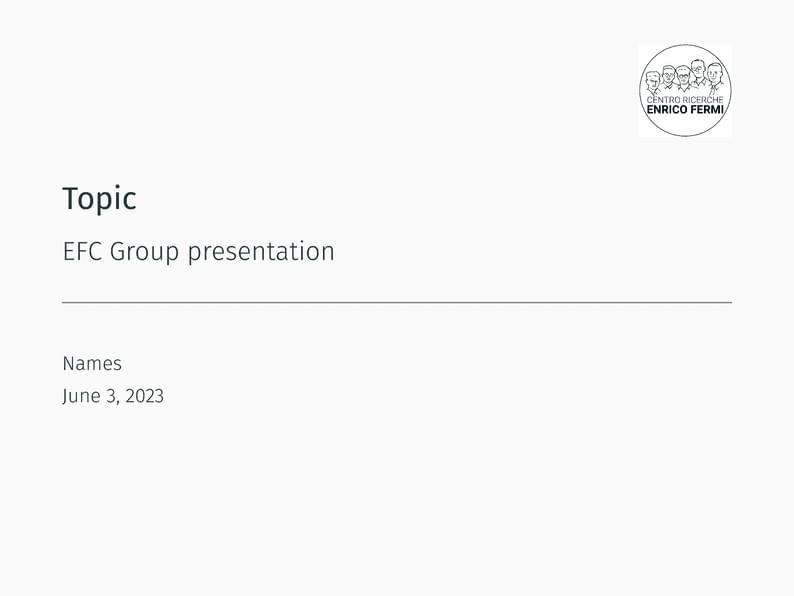 EFC School group work presentation