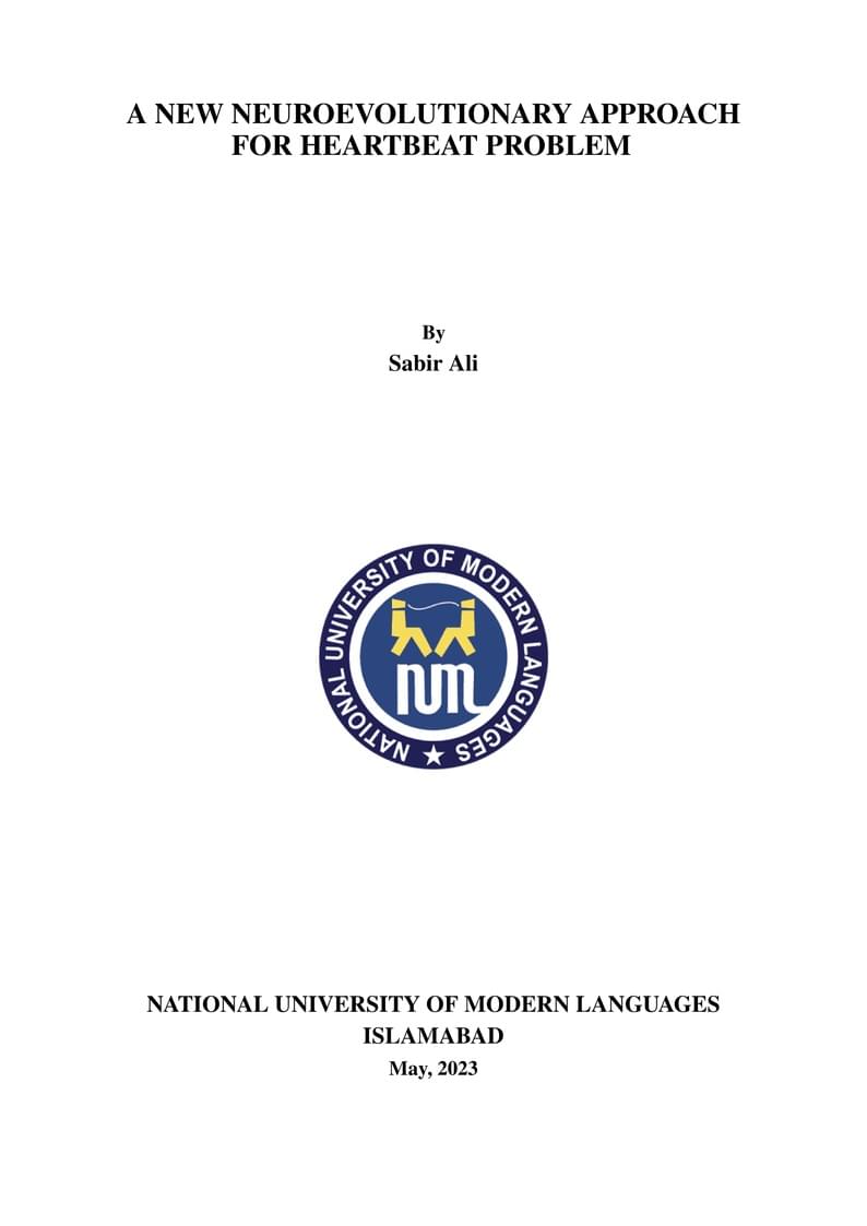 Thesis template for National University of Modern languages (NUML) Islamabad