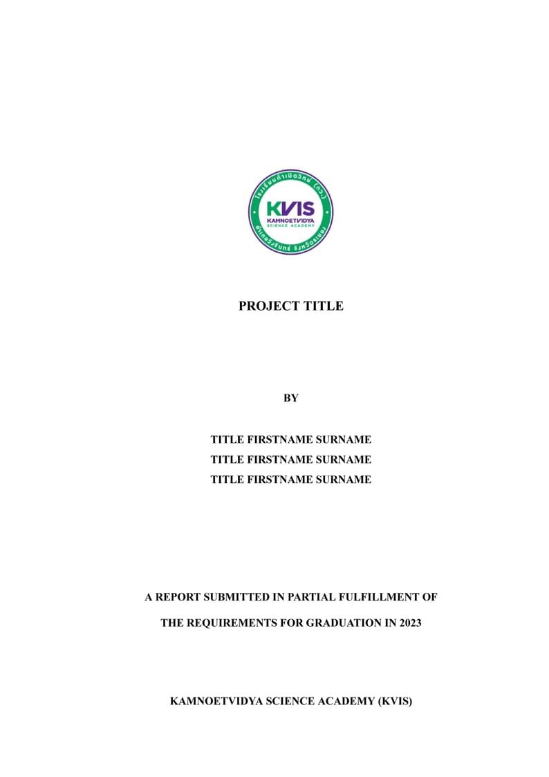 KVIS Project Template 2023