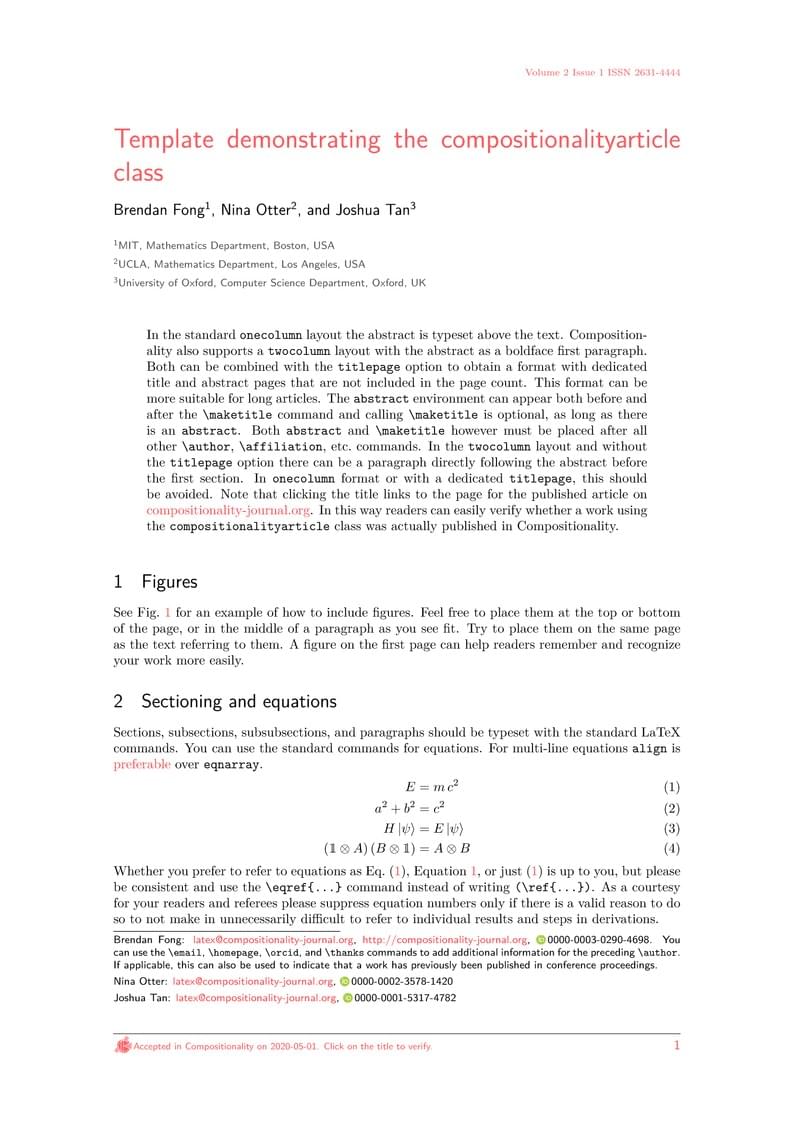 Compositionality LaTeX Template